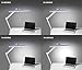 Neatfi XL 2,200 Lumens LED Desk Lamp, 23 Inches 24W, Adjustable Arm, Dimmable, Eye Caring, Nail Light for Home, Office, Study Lamp (Non-CCT with Clamp, White)