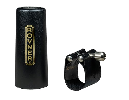 image for Rovner Ligature & Plastic Cap for Alto Standard Saxophone - Dark Ligat