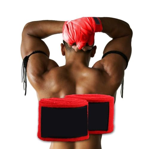 Yctze Vendas Deportivas, Envolturas de Boxeo Portátiles, para Proteger Tus Manos Kickboxing Muay Thai Boxeo Interior (Rojo)