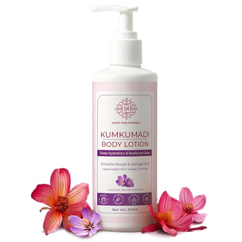 Image of Kumkumadi Body Lotion For Deeply Hydrating & Smooth Skin | Saffron, Turmeric, Licorice | Suitable For All Season | All Skin Types | 250ml