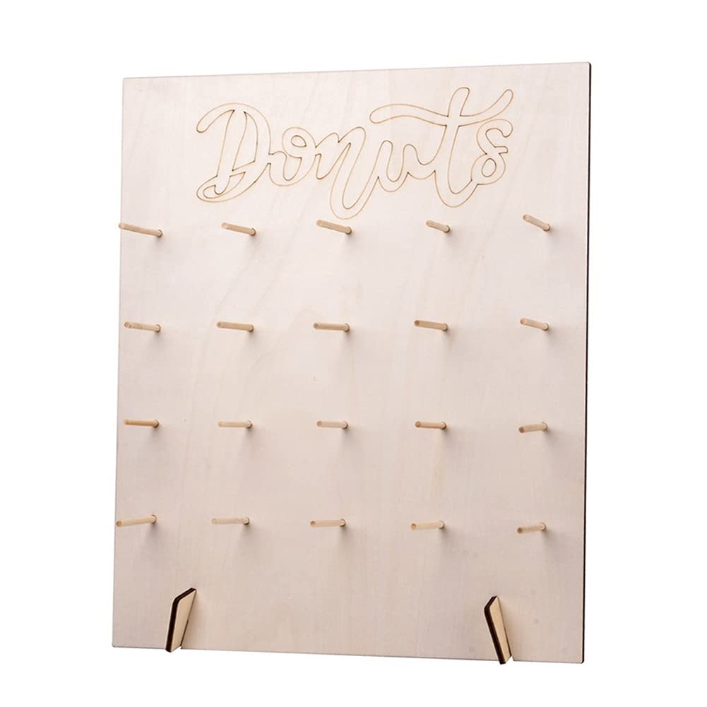 VONGLYHOO Wooden Donut Stand Donut Wall Doughnut Bagels Wall Mount Displays Rack Holder for Wedding Style 1