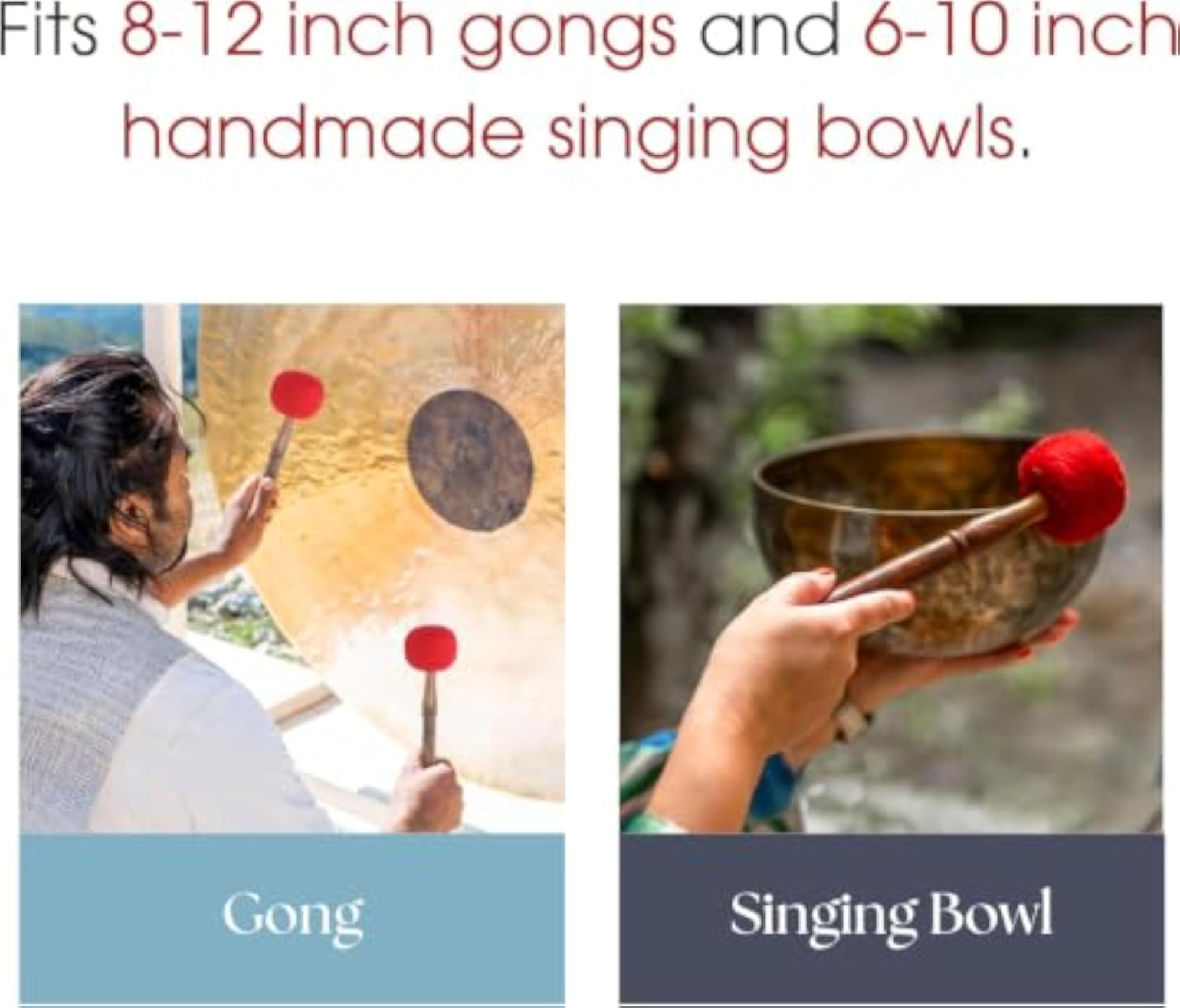 Tibetan Singing Bowl Striker - Wooden Mallet with Wool Felt