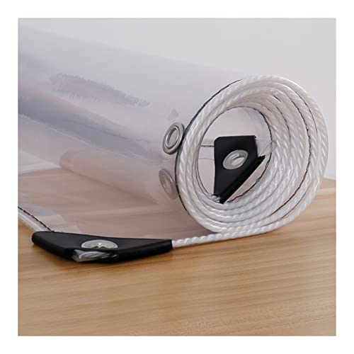 LXSEHN Lona Transparente Impermeable, PVC Plantas Cubierta Protectora Vegetal Plegable Funda Protectoras Muebles Coche con Ojales Cuerda, para Exterior Terraza Jardín Cover