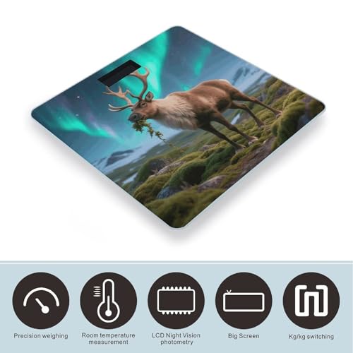 Báscula digital para baño con diseño Reno y luces miniatura 3