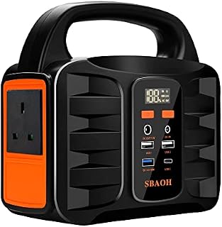 SBAOH Portable Power Station Generator, Powerstation 42000mAh 220V/150W(Peak 200W) AC Outlet Camping Generators Bank Power Supply for Outdoor Hunting Home Emergency Backup