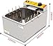 Commercial Electric Corn Dog Fryer, 12L Deep Fryer Machine, Hot Dog and Sausage Stick Maker with Temperature Control