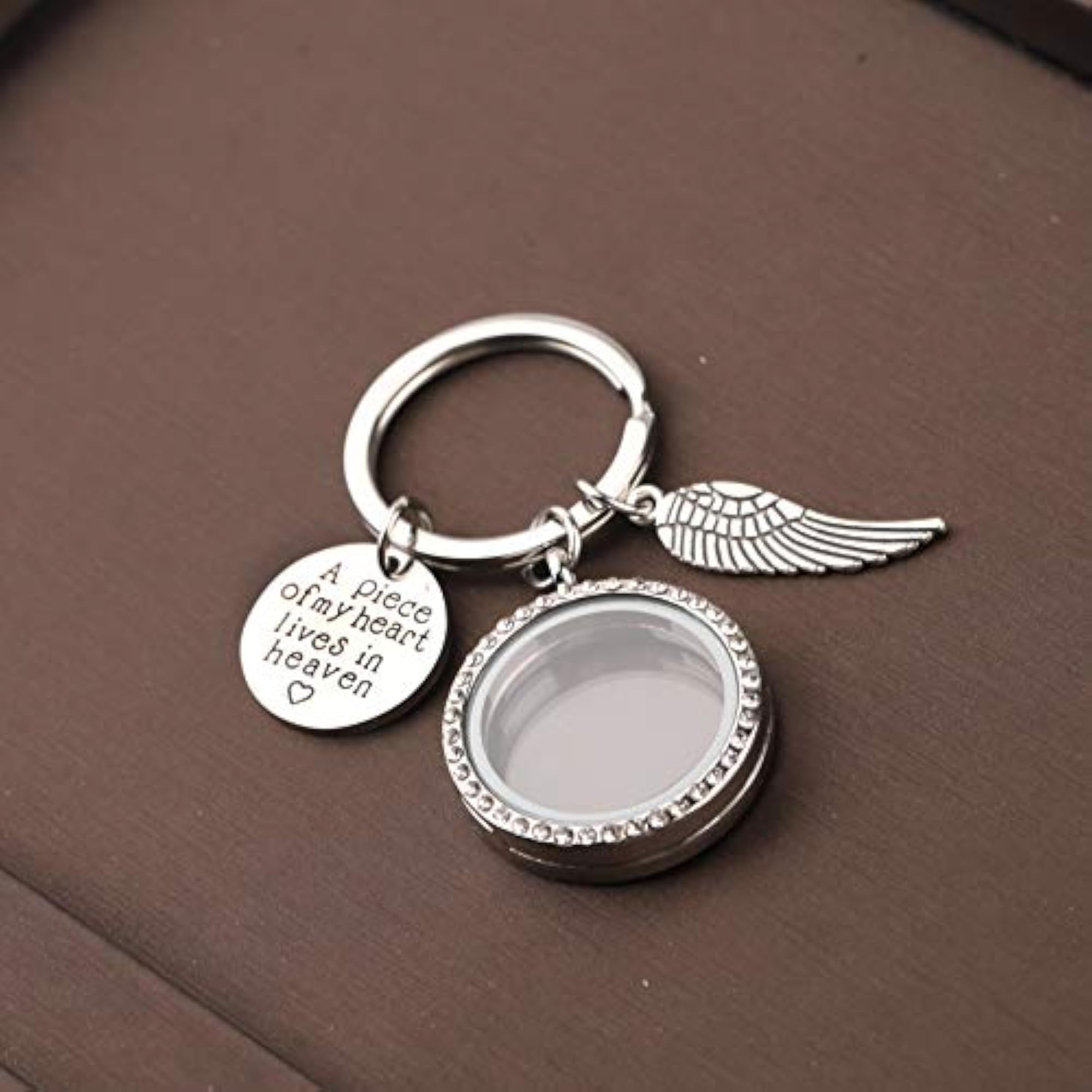Memorial Photo Frame Keychain, Sympathy Gift