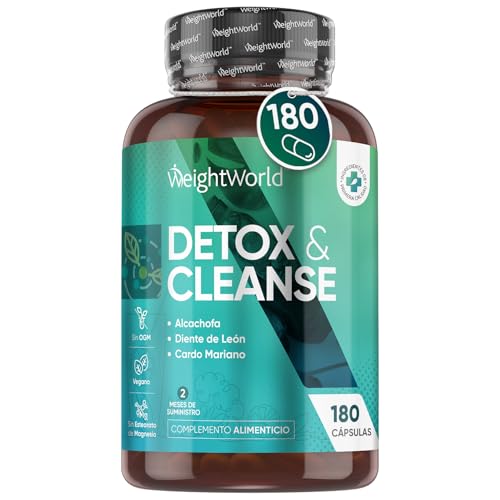 Detox Depurativo - 180 Cápsulas de Cardo Mariano, Aloe Vera, Alcachofa, Rábano Negro, Jengibre y...