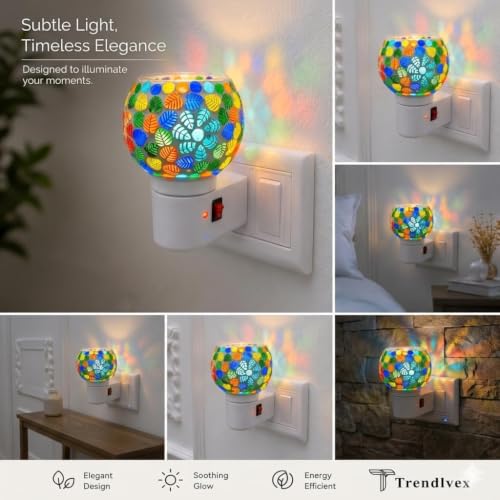 Image of RUPIKA | Electric Ceramic Aroma Diffuser Kapoor Dani | Camphor Diffuser Incense Burner Holder Kapoor Dani with Night Lamp for Home, Office (Flower)