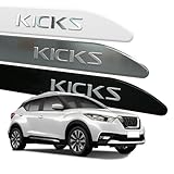 Friso Lateral para Kicks 2016 a 2025 Escrita Cromada Alto Relevo (FACÃO, PRETO PREMIUM)