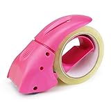 ABEL EVO Packing Tape Dispenser, Pink, 2 Inch Wide Ergonomic Tape Gun, Shipping Moving Mailing Box...