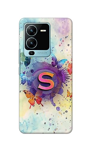 Image of PRINTFIDAA� Printed Hard Back Cover Case for Vivo V25 Pro 5G Back Cover (Alphabet S) -2808