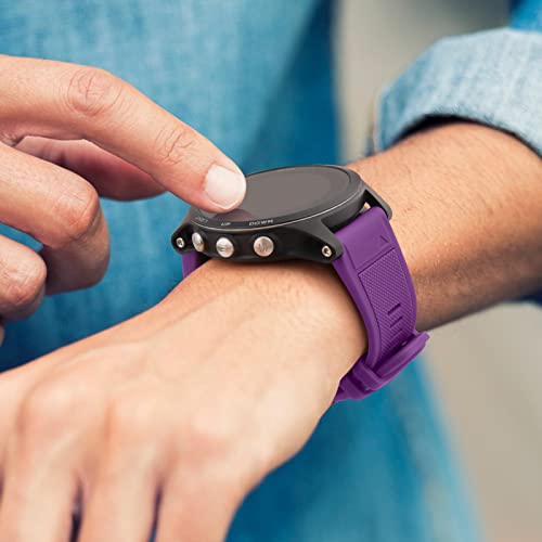 for Quickfit 22mm Strap for Garmin Fenix 7/Fenix 7 Pro/Fenix 7X/Fenix 6 Pro/Fenix 6/Fenix 5/5 Plus Strap,Silicone QuickFit 22mm Band for Garmin Instinct/Approach S60/S62/Forerunner 945/935(Purple) - Image 6