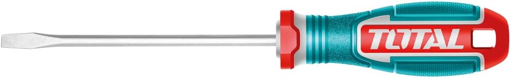 TOTAL – Flathead Screwdriver | Magnetic Tip | Ideal for Renovations and Maintenance | Ergonomic Trimaterial Handle | Corrosion-Resistant Steel | SL6 x 150 mm