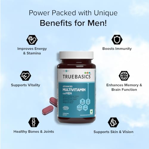 TrueBasics Advanced Multivitamin For Men (90 Tablets) | With Ashwagandha, Gokhru & Kawach, Vitamin D3 and Multiminerals | For Immunity, Energy, Strength & Stamina - Image 5