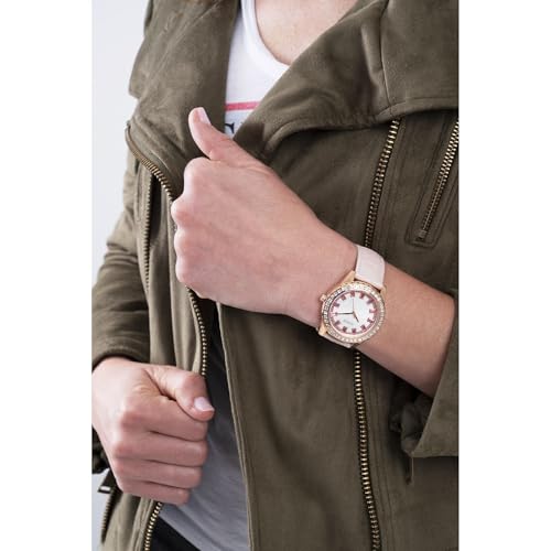 Guess Orologio Analogico Da Donna Con Strass, Rosa Scintillante, Rosa/Oro Rosa, Misura Unica, Orologio Al Quarzo - 2