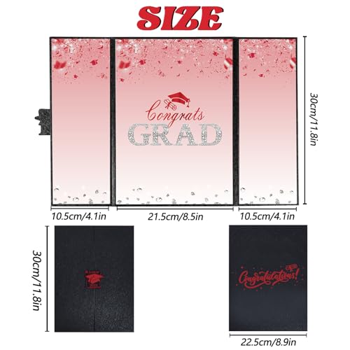 Image of Crenics Black and Red Graduation Decorations Class of 2026, Creative Graduation Guest Sign in Book Alternative, Congrats Grad Signature Book 18 inch x 12 inch, Awesome Graduation Gift or Keepsake