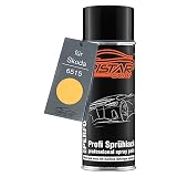 TRISTARcolor Vernice per auto Bomboletta spray per Skoda 6515 Pastell Yellow/Pastellgelb Bomboletta a spruzzo di vernice di base da 400ml