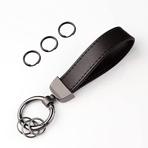 Turcee Leather Car Keychain, Creative Personality Leather Key Fob, Universal