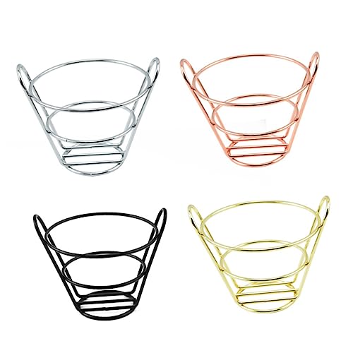 GLEAVI 4Pcs Tapered Fried Food Stand Stylish Restaurant Tableware for Snacks Basket for French Fries Chicken Appetizers Versatile Serving Rack for Homes Restaurants