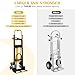 Heavy Duty 3-in-1 Aluminum Convertible Hand Truck Dolly Cart, 800 lbs Capacity, Folding & Adjustable Frame with Rubber Wheels, Ergonomic Handle - for Warehouse, Supermarket, Garden (Industrial Use)