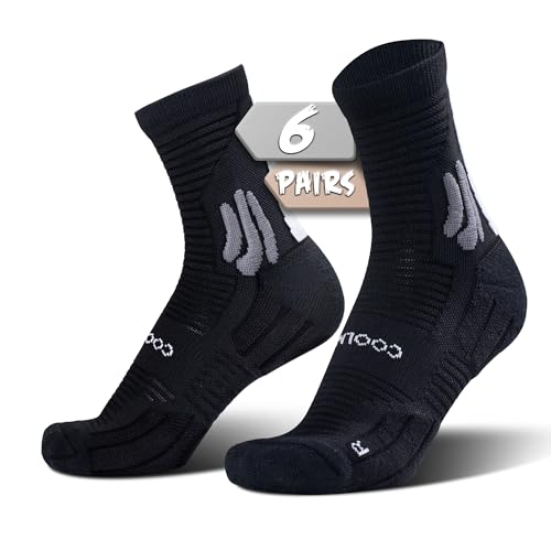 BRISIRA chaussettes compression Coolmax bambou hommes coussinées anti-ampoules