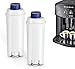 2er Pack Wasserfilter Ersatz für DeLonghi Kaffeevollautomat ECAM, DLSC002, Magnifica, ETAM Autentica und Verschiedener Modelle von Esam für DeLonghi Kaffeemaschine