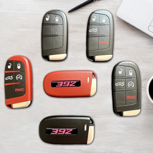 Image of 2PCS Key Fob Badges Compatible with Challenger Charger Durango Vehicle 2015-2024- Set of 2 - Finest Stickers Inlays Emblems for 392 Style, Perfect for Decals [Car Key not Included] (Pink,392)
