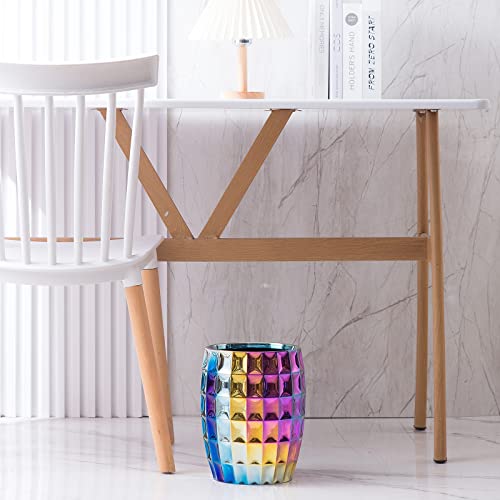 Livehouse Decorative Round Small Trash Can Wastebasket, Garbage Container Bin For Bathrooms, Powder Rooms, Kitchens, Home Offices-Gold #TOP6