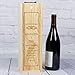 Imagen de CALLE DEL REGALO Caja de madera para botellas de vino grabada con título