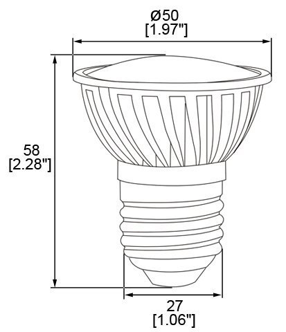 Hero-Led P16-Dim-24T-Sn-Dw Dimmable Par16 E26/E27 Short Neck 120V Led Halogen Replacement Bulb, 120 Degree Wide Beam Floodlight, 4.8W, 50W Equivalent, Daylight White 5000K, 5-Pack #TOP4
