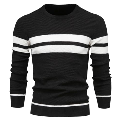 Pull en tricot confortable bloc de couleurs contre le froid homme