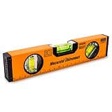 Mecurate Instrument Level Tool, 9 Zoll, 230 mm, metrische und Zoll-Doppelskala, magnetische Torpedo-Wasserwaage und Lineal