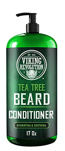 Viking Revolution Tea Tree Oil Beard Wash and Beard Conditioner For Men - Natural Beard Softener Set with Argan Oil, Vitamin E and Ginseng - Beard Shampoo and Conditioner Set (17 Oz) - Image 7