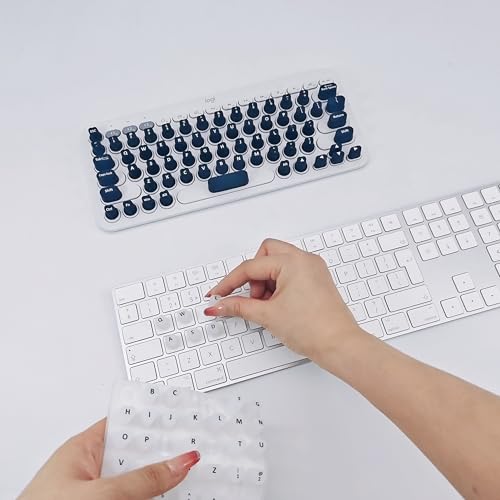 Autocollant de clavier pour ongles longs avec lettres blanches : adhésif réutilisable antibulles - 4