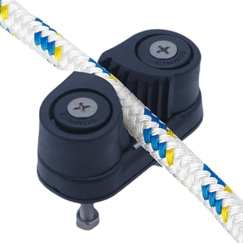 Nylon Rope Cam Cleat â€“ Lightweight Boat Fitting, Compact Sailing Hardware | Secure Rope Pilates Reformers, Marine Kayaks and Fishing Dinghies, Black Accessory for Watercraft and Outdoor Gear