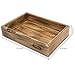 MyGift Rustic Wood Desktop Drawer-Style Stackable Document Letter Tray Organizer Storage Box with Handles for Home Office Supplies (Brown)