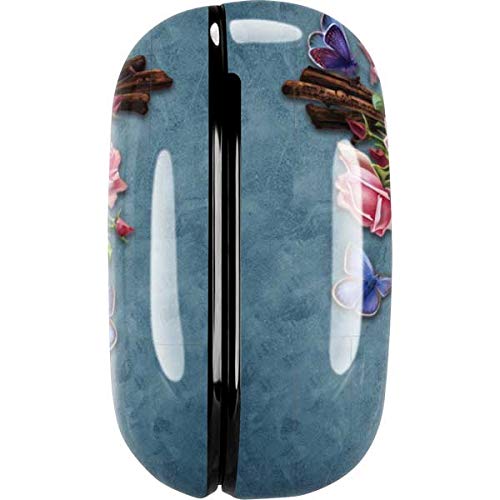 Skinit Decal Audio Skin Compatible with Samsung Galaxy Buds Pro - Tate and Co. Flower Cross Design