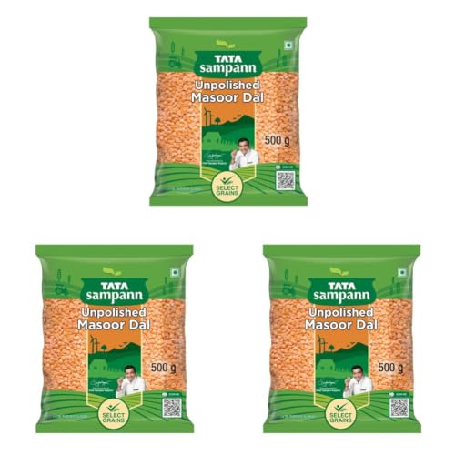 Image of Tata Sampann Masoor Dal Split, 500 grams (Pack of 3)