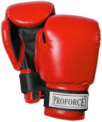 ProForce® Leatherette Boxing Gloves RED w/Black - 14oz