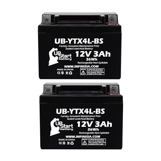 2-Pack 12V 3Ah YTX4L-BS Replacement for Tao Tao 110 Battery - Compatible with TaoTao 125CC ATV Parts 125 110CC Cheetah TForce ATA Series - 12 Volt Batteries, YTX4L AGM SLA