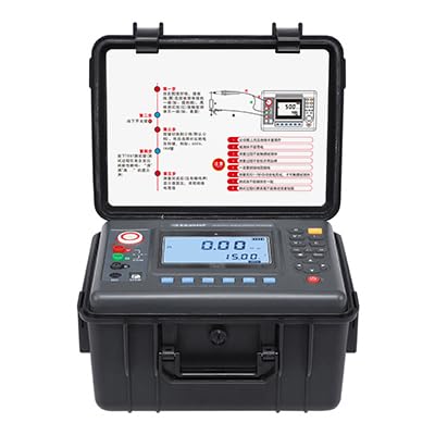 High Voltage Insulation Tester 5kV Insulation Tester High-Voltage Insulation Resistance Tester with Insulation Resistance Range 0.01MΩ～10TΩ DC Voltage Range 0.1~1000V 6 Step Voltage Regulation