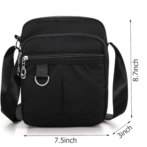 Small Messenger Bag for Men Women, Mini Crossbody Bag Shoulder Bag Travel Bag Multi Pocket Purses Soft Satchel Bag2
