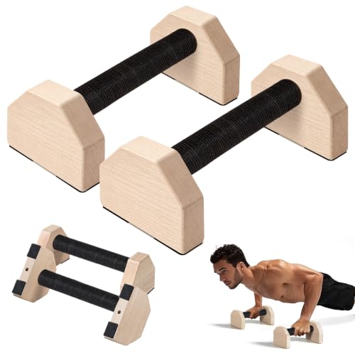 2 PCS 10Inch Wooden Parallettes