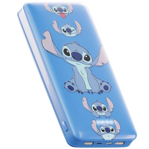 Image of Disney Lilo and Stitch 10,000Mah Power Bank- Universally Compatible Portable Phone Charger Battery Pack w/USB Charging Port- Stitch Gifts for Women, Men, Teens and All Fans of Stitch Stuff