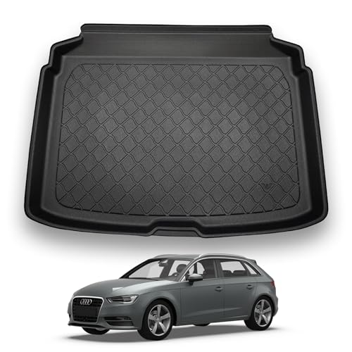 NOMAD Audi A3 (2012-2020) Boot Liner [Not for e-Tron Models] Premium Tailored Fit Car Floor Mat Protector Thermoplastic Waterproof Dog & Pet Friendly Raised Edges Compatible Custom Fit Accessory