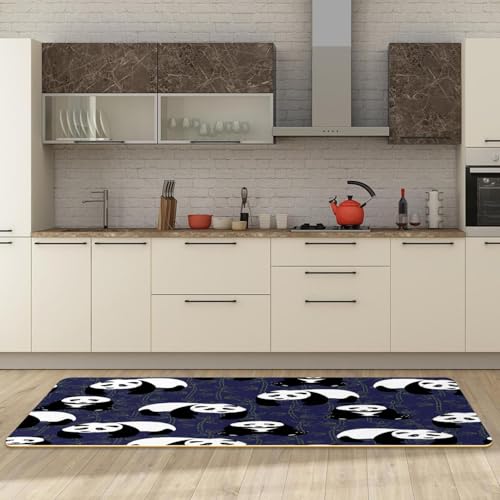 Tapis de cuisine absorbant et lavable motif panda mignon - 3