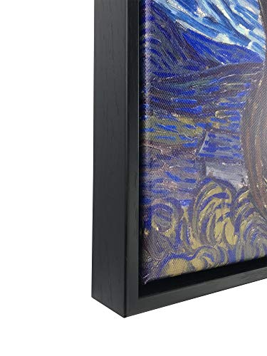 Wieco Art Framed Wall Art Canvas Prints Of Starry Night By Vincent Van Gogh Paintings Reproduction Post-Impressionism Artwork Framed Wall Art For Living Room Home Decorations Black Frame #TOP5