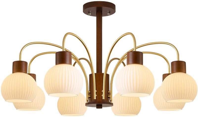 Chandelier Spoutnik en bois vintage pour illuminer une salle à manger