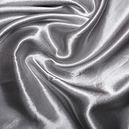 Tissu satiné soyeux pour mariée couleur argent idéal pour réussir vos décors de table
